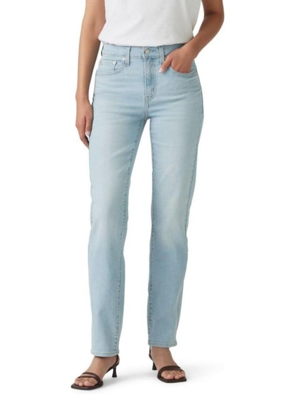 High Rise Straight Leg Jeans for Women | Stylish & Comfortable Denim Pants